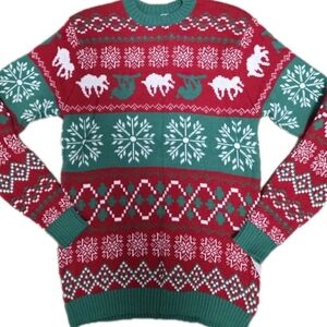 Chrismast Tarantula Sloth Sweater Ugly Christmas Sweater Size Medium Red Green